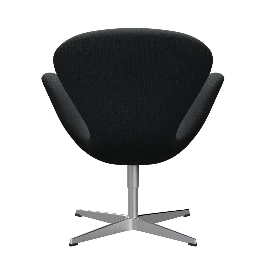 [product_category]-Fritz Hansen Swan Lounge Chair, Satin Brushed Aluminium/Fiord Dark Grey Multicoloured-Fritz Hansen-3320-FIO191-SPAL-FRI-4
