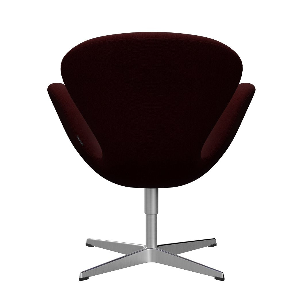 [product_category]-Fritz Hansen Swan Lounge Chair, Satin Brushed Aluminium/Hallingdal Wine Red-Fritz Hansen-3320-HAL694-SPAL-FRI-4