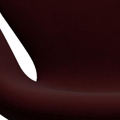 [product_category]-Fritz Hansen Swan Lounge Chair, Satin Brushed Aluminium/Hallingdal Wine Red-Fritz Hansen-3320-HAL694-SPAL-FRI-6