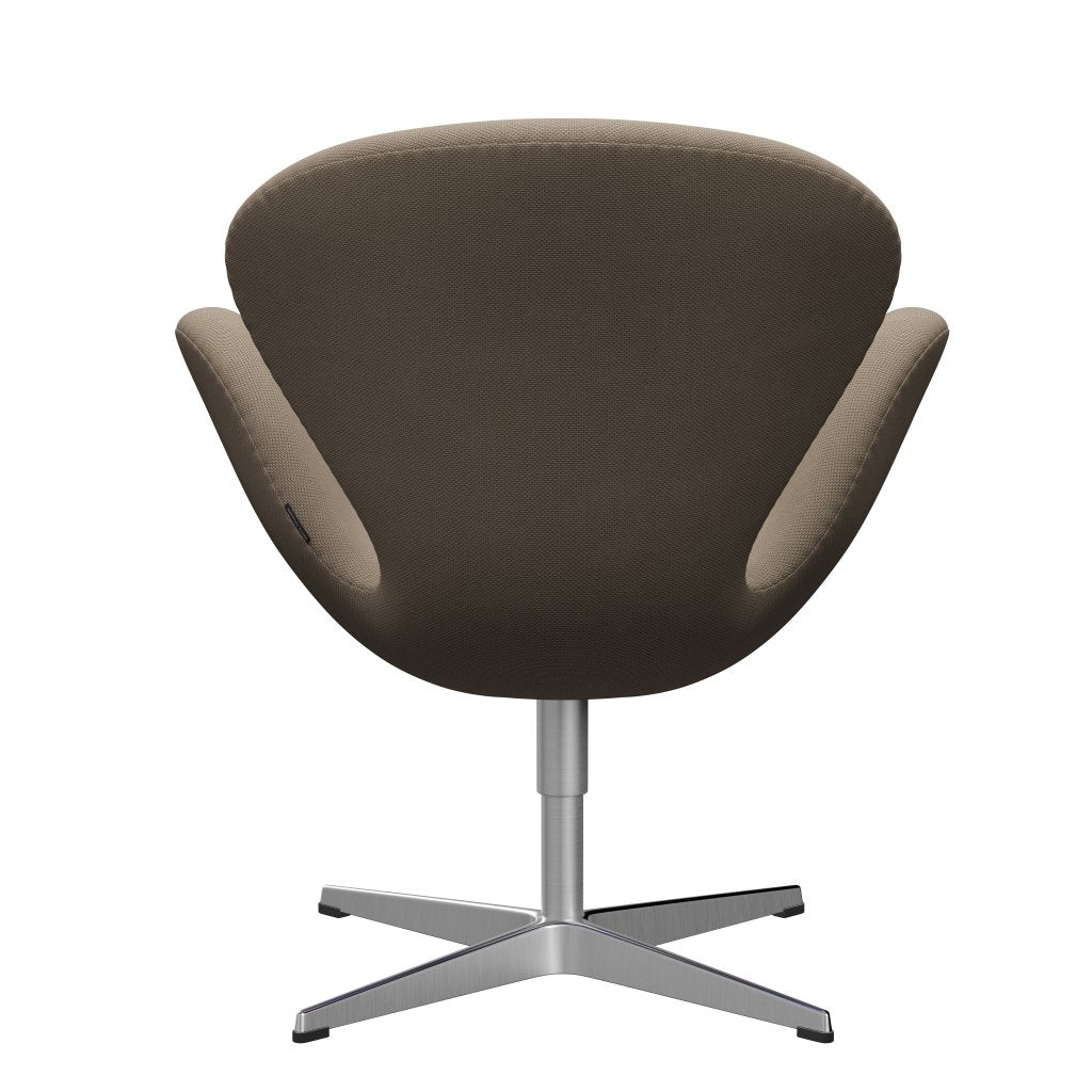 [product_category]-Fritz Hansen Swan Lounge Chair, Satin Brushed Aluminium/Re Wool Beige/Natural-Fritz Hansen-3320-REW628-SPAL-FRI-4