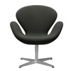  Swan™ Lounge Chair Satin Brushed Aluminium/Rime Dark Grey/Khaki/Blue