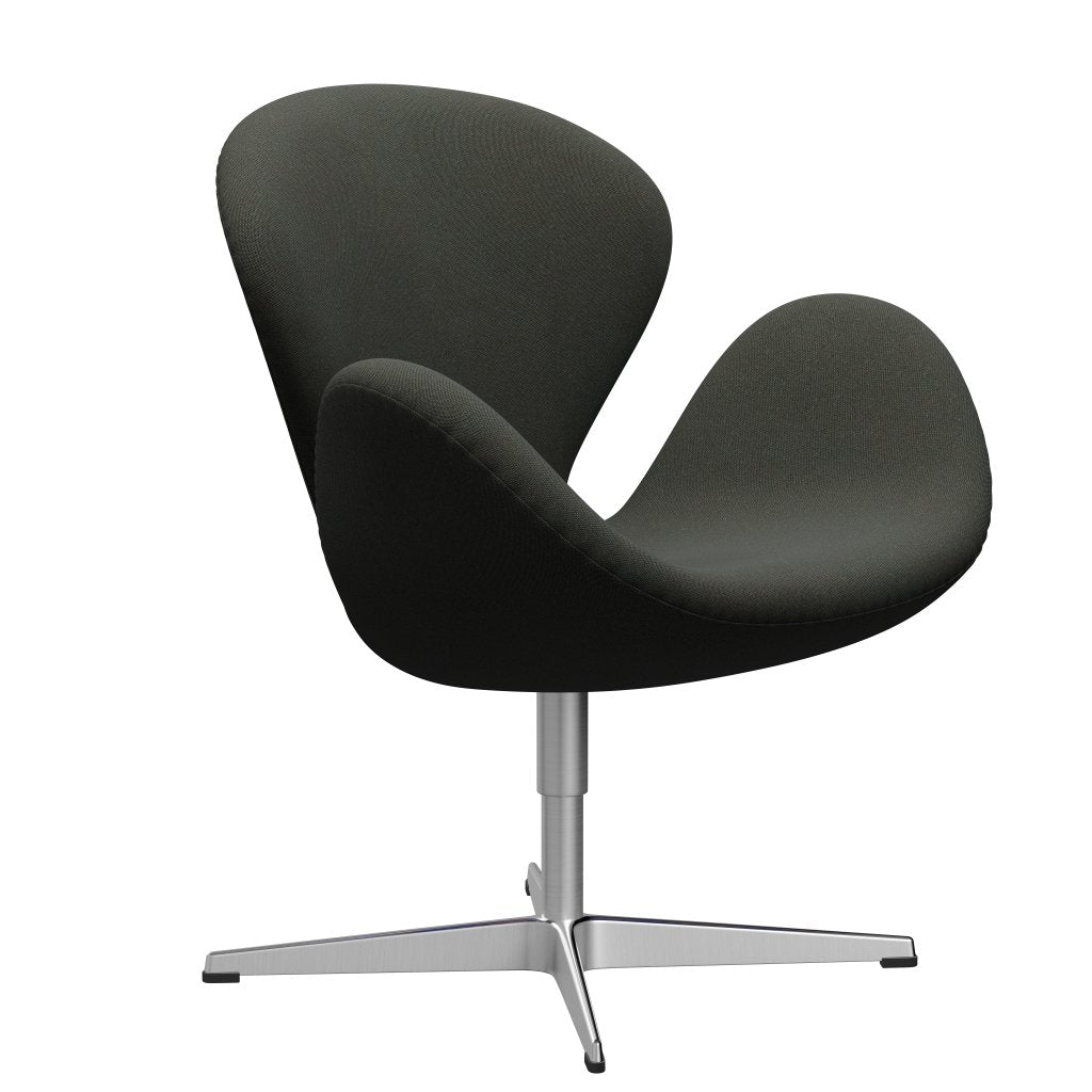 [product_category]-Fritz Hansen Swan Lounge Chair, Satin Brushed Aluminium/Rime Dark Grey/Khaki/Blue-Fritz Hansen-3320-RIM991-SPAL-FRI-2