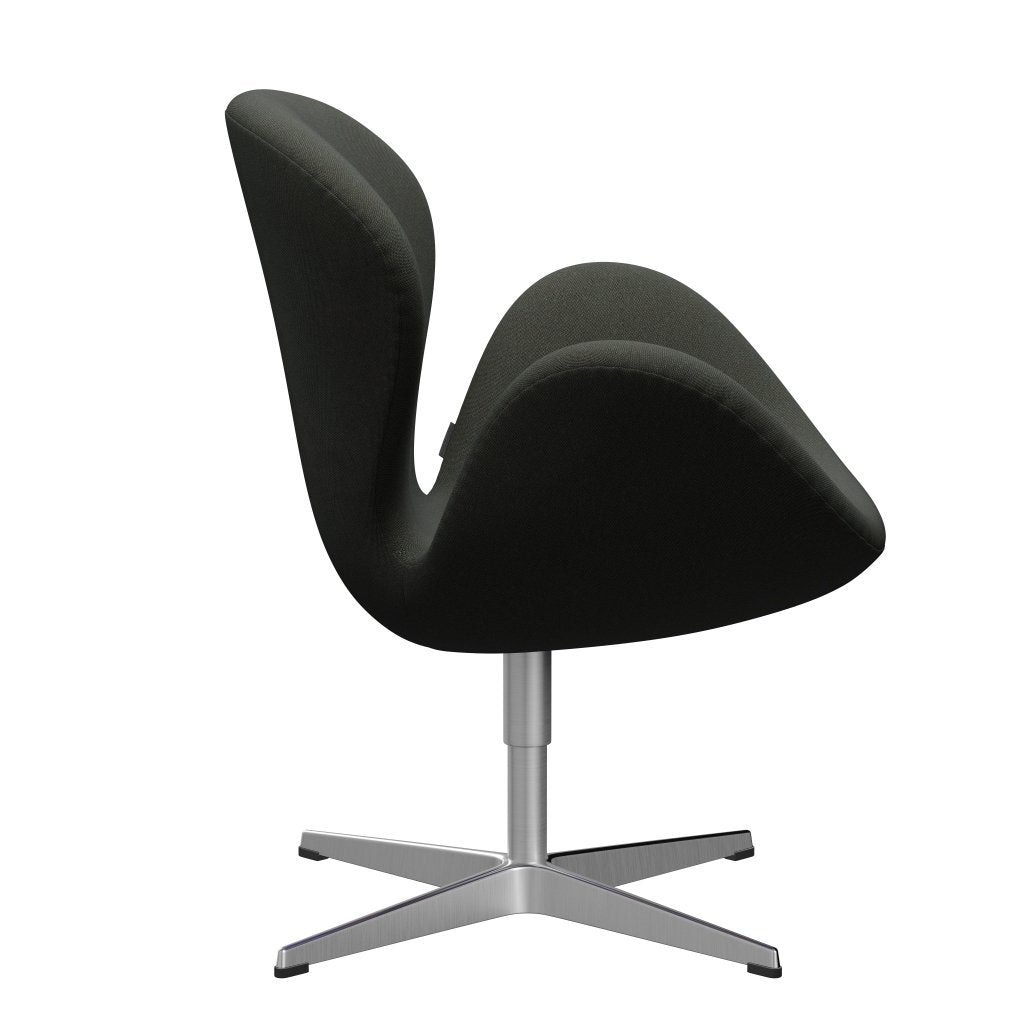 [product_category]-Fritz Hansen Swan Lounge Chair, Satin Brushed Aluminium/Rime Dark Grey/Khaki/Blue-Fritz Hansen-3320-RIM991-SPAL-FRI-3