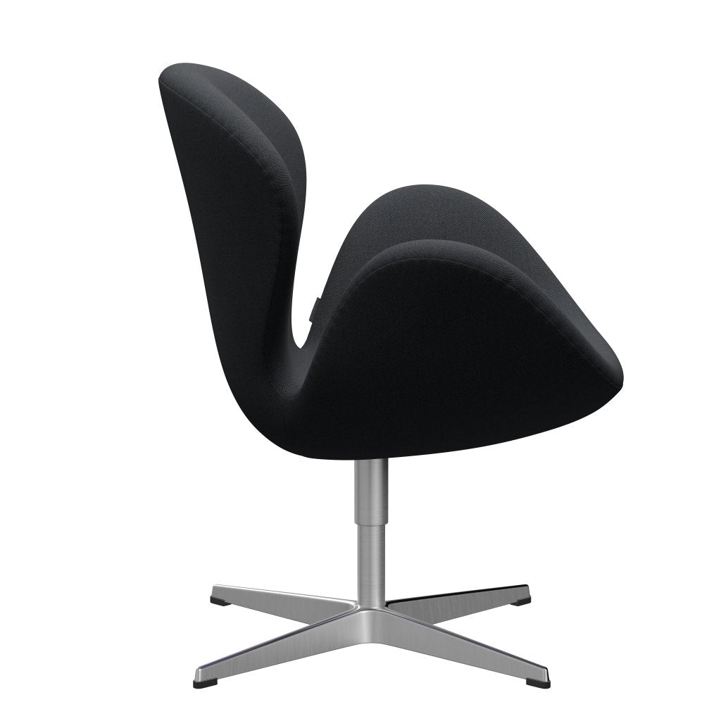 [product_category]-Fritz Hansen Swan Lounge Chair, Satin Brushed Aluminium/Rims Dark Brown/Grey-Fritz Hansen-3320-RIM791-SPAL-FRI-3