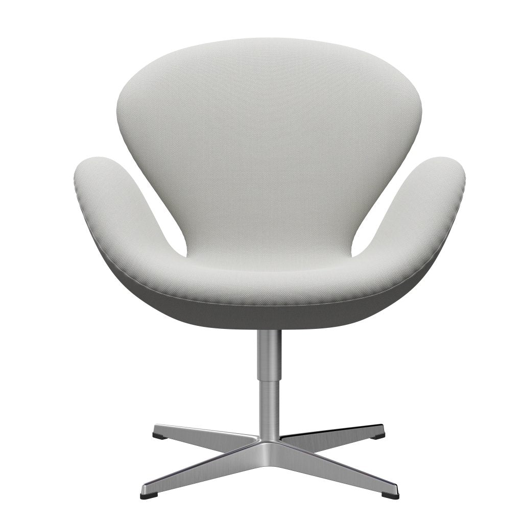 [product_category]-Fritz Hansen Swan Lounge Chair, Satin Brushed Aluminium/Steelcut Trio Delicate Mint Green-Fritz Hansen-3320-STR906-SPAL-FRI-1