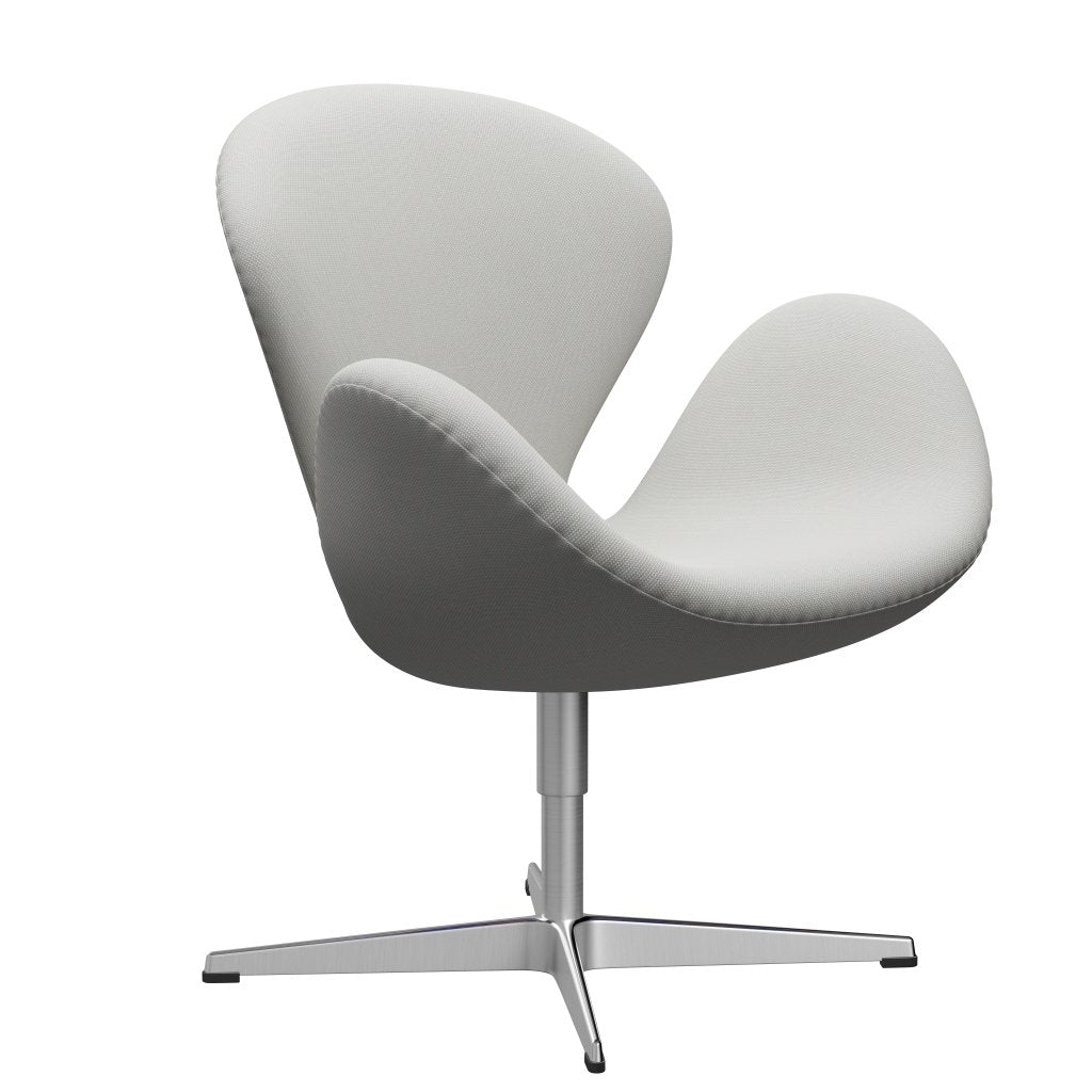 [product_category]-Fritz Hansen Swan Lounge Chair, Satin Brushed Aluminium/Steelcut Trio Delicate Mint Green-Fritz Hansen-3320-STR906-SPAL-FRI-2