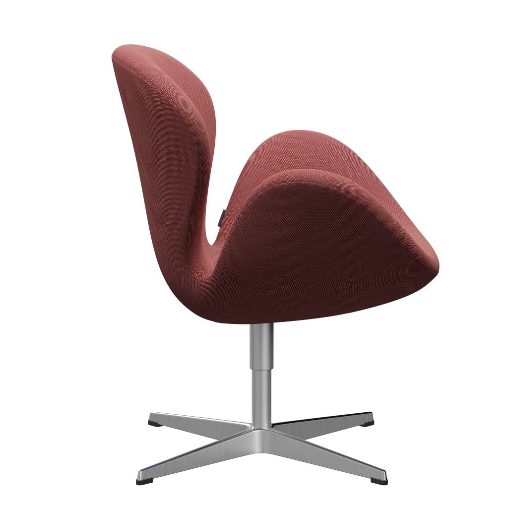 [product_category]-Fritz Hansen Swan Lounge Chair, Satin Brushed Aluminium/Steelcut Trio Pink/Red/Black-Fritz Hansen-3320-STR636-SPAL-FRI-3