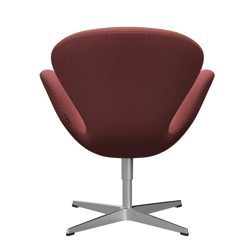 [product_category]-Fritz Hansen Swan Lounge Chair, Satin Brushed Aluminium/Steelcut Trio Pink/Red/Black-Fritz Hansen-3320-STR636-SPAL-FRI-4