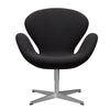  Swan™ Lounge Chair Satin Brushed Aluminium/Sunniva Black (683)