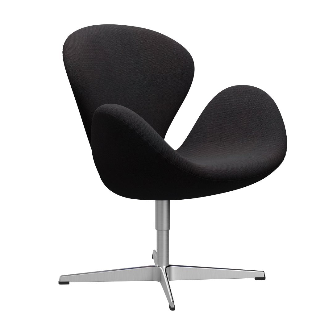 [product_category]-Fritz Hansen Swan Lounge Chair, Satin Brushed Aluminium/Sunniva Black (683)-Fritz Hansen-3320-SV683-SPAL-FRI-2