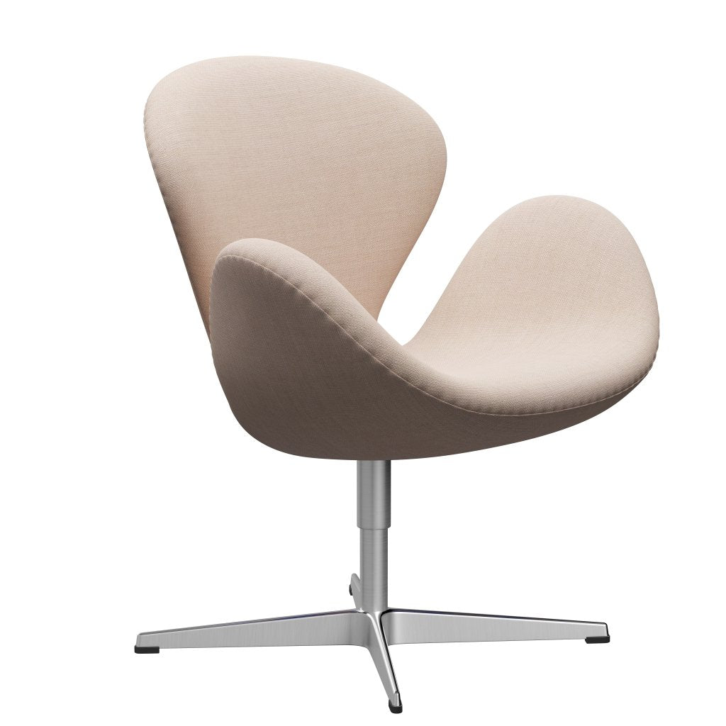 [product_category]-Fritz Hansen Swan Lounge Chair, Satin Brushed Aluminium/Sunniva Sand/Soft Pink-Fritz Hansen-3320-SV236-SPAL-FRI-2