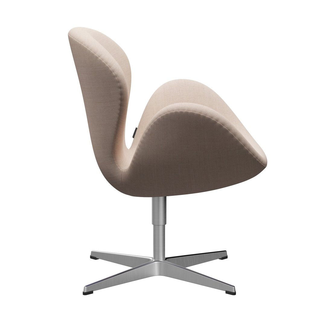 [product_category]-Fritz Hansen Swan Lounge Chair, Satin Brushed Aluminium/Sunniva Sand/Soft Pink-Fritz Hansen-3320-SV236-SPAL-FRI-3