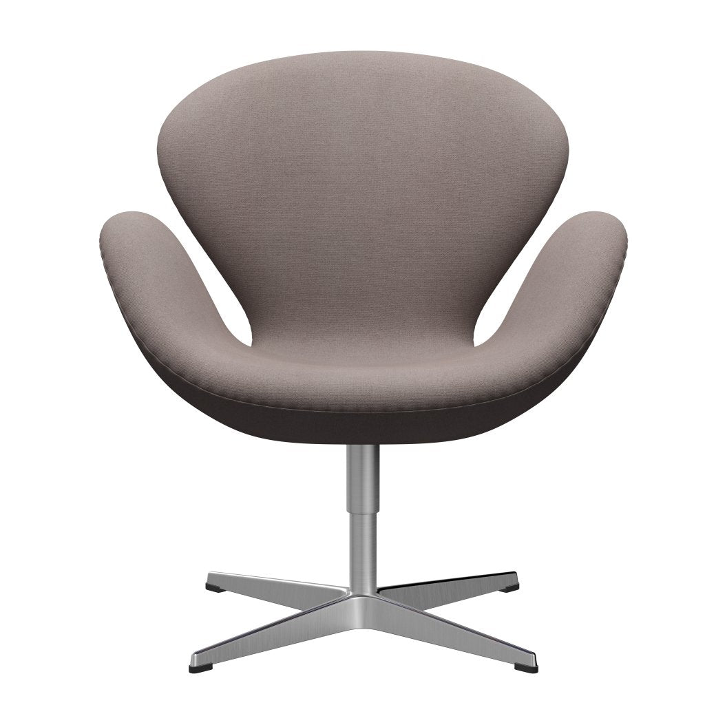 [product_category]-Fritz Hansen Swan Lounge Chair, Satin Brushed Aluminium/Tonus Dusty Sand-Fritz Hansen-3320-TON240-SPAL-FRI-1