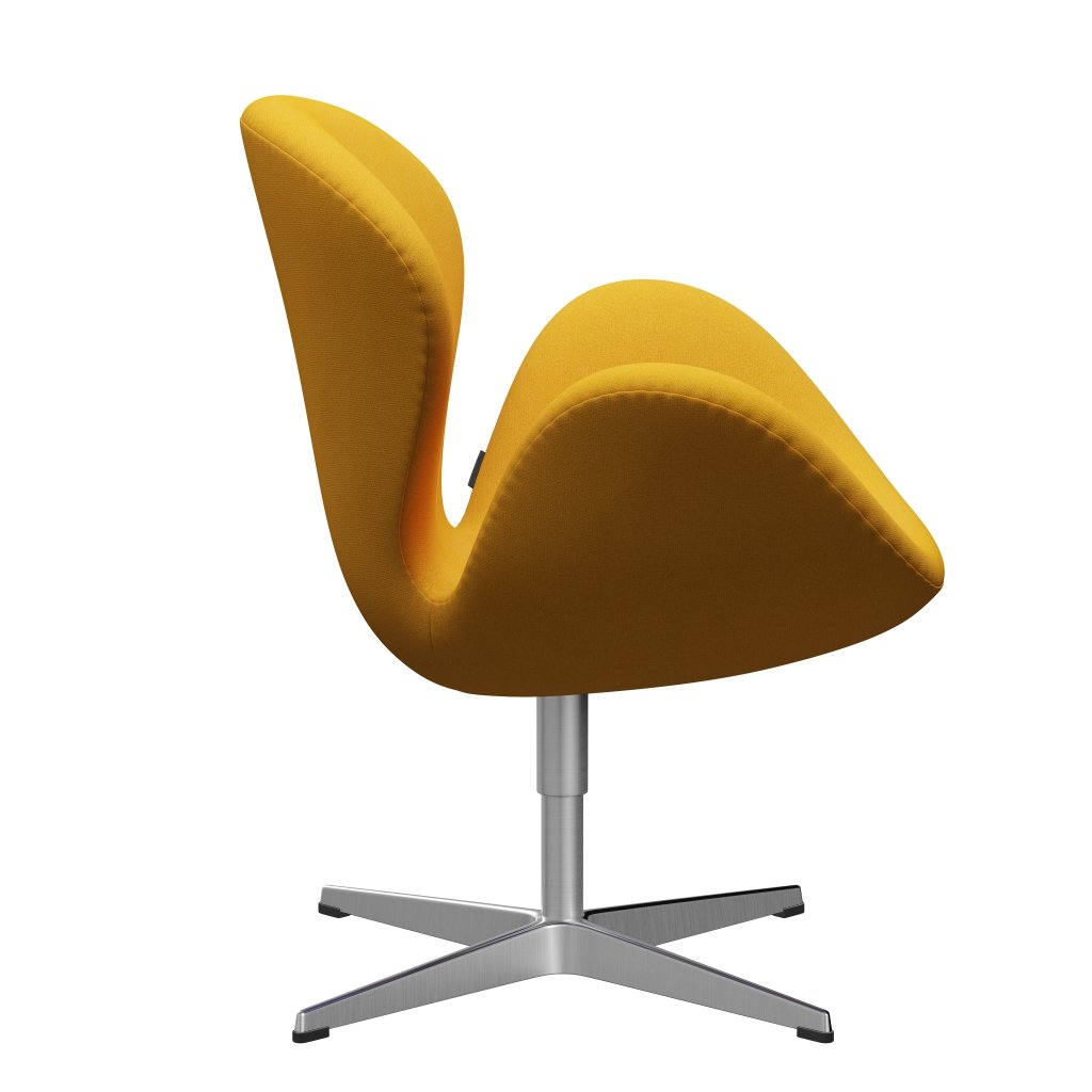 [product_category]-Fritz Hansen Swan Lounge Chair, Satin Brushed Aluminium/Tonus Mustard-Fritz Hansen-3320-TON440-SPAL-FRI-3