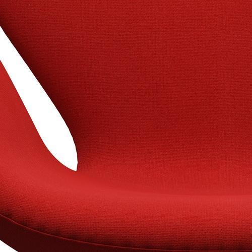 [product_category]-Fritz Hansen Swan Lounge Chair, Satin Brushed Aluminium/Tonus Orange/Red-Fritz Hansen-3320-TON608-SPAL-FRI-6