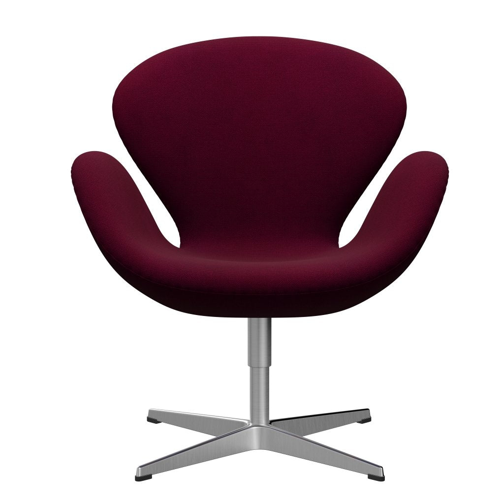 [product_category]-Fritz Hansen Swan Lounge Chair, Sating Brushed Aluminium/Hallingdal Pink Dark-Fritz Hansen-3320-HAL563-SPAL-FRI-1