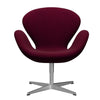  Swan™ Lounge Chair Sating Brushed Aluminium/Hallingdal Pink Dark