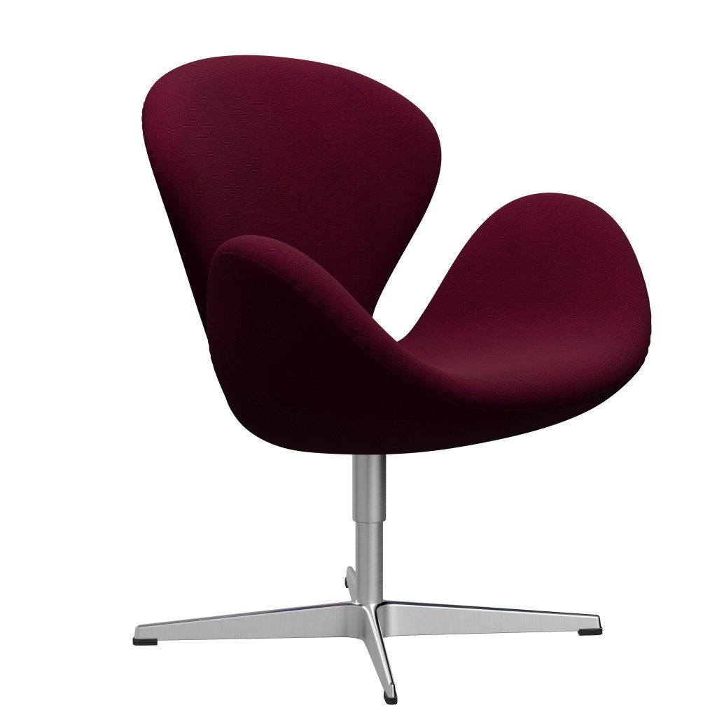 [product_category]-Fritz Hansen Swan Lounge Chair, Sating Brushed Aluminium/Hallingdal Pink Dark-Fritz Hansen-3320-HAL563-SPAL-FRI-2