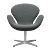  Swan™ Lounge Chair Satingbrushed Aluminium/Hallingdal White/Brown