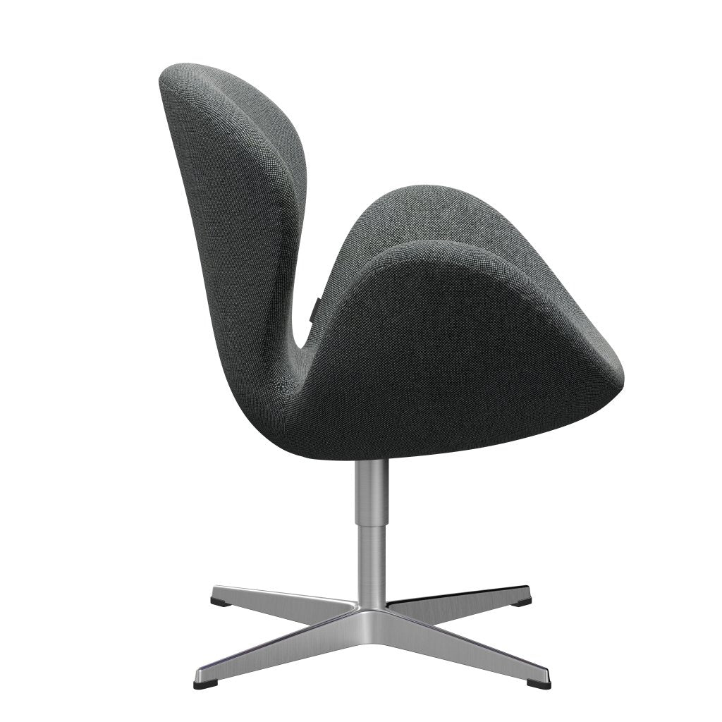[product_category]-Fritz Hansen Swan Lounge Chair, Satingbrushed Aluminium/Hallingdal White/Brown-Fritz Hansen-3320-HAL126-SPAL-FRI-3