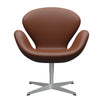  Swan™ Lounge Chair Silver Grey/Aura Cognac