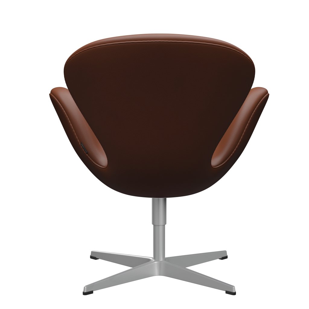 [product_category]-Fritz Hansen Swan Lounge Chair, Silver Grey/Aura Cognac-Fritz Hansen-3320-CLTAN-SGBASE-FRI-4