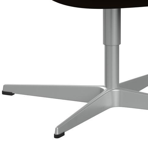 [product_category]-Fritz Hansen Swan Lounge Chair, Silver Grey/Comfort Dark Brown-Fritz Hansen-3320-C61015-SGBASE-FRI-7