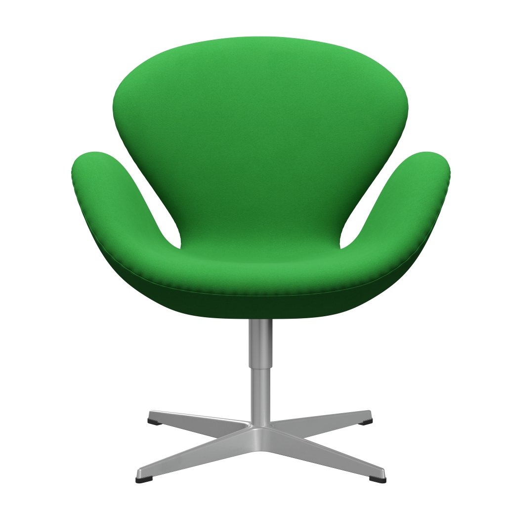 [product_category]-Fritz Hansen Swan Lounge Chair, Silver Grey/Comfort Green (68003)-Fritz Hansen-3320-C68003-SGBASE-FRI-1