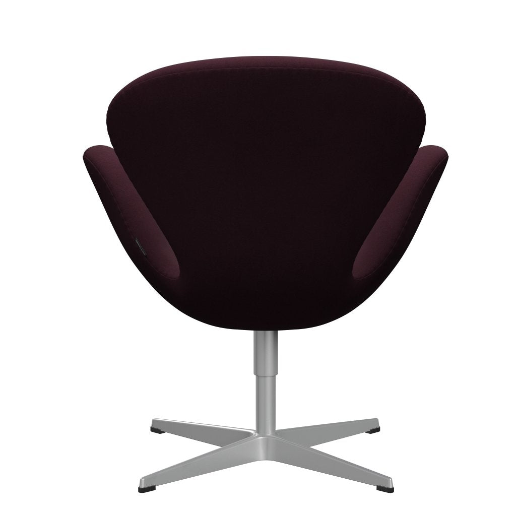 [product_category]-Fritz Hansen Swan Lounge Chair, Silver Grey/Comfort Light Bordeaux-Fritz Hansen-3320-C01163-SGBASE-FRI-4