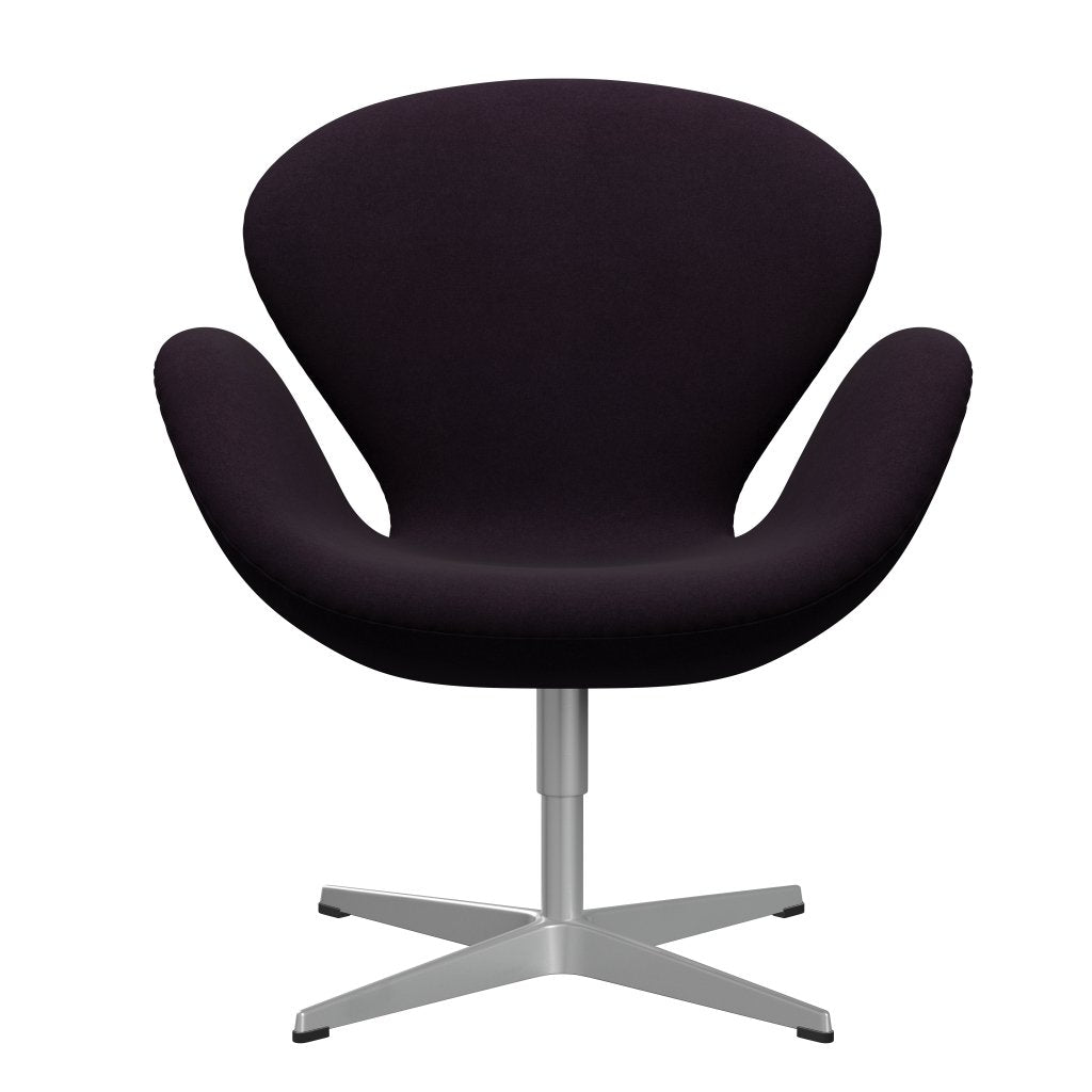 [product_category]-Fritz Hansen Swan Lounge Chair, Silver Grey/Divina Aubergine (376)-Fritz Hansen-3320-DIV376-SGBASE-FRI-1