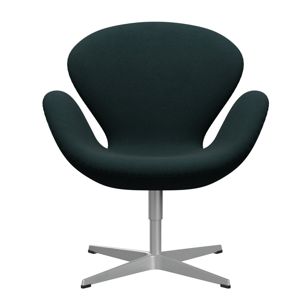 [product_category]-Fritz Hansen Swan Lounge Chair, Silver Grey/Divina Dark Green (886)-Fritz Hansen-3320-DIV886-SGBASE-FRI-1
