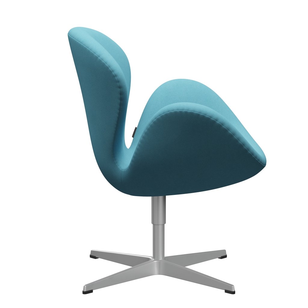 [product_category]-Fritz Hansen Swan Lounge Chair, Silver Grey/Divina Turquoise Light-Fritz Hansen-3320-DIV836-SGBASE-FRI-3