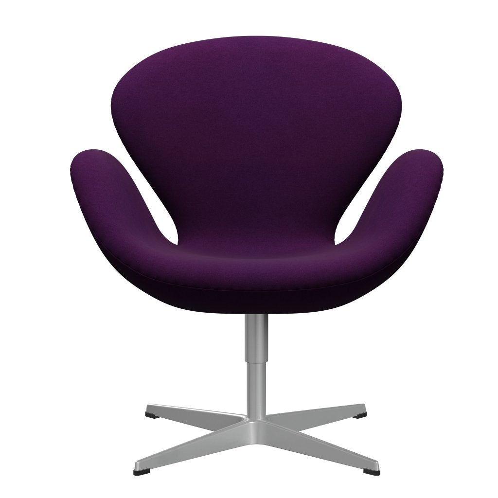 [product_category]-Fritz Hansen Swan Lounge Chair, Silver Grey/Divina Violet (696)-Fritz Hansen-3320-DIV696-SGBASE-FRI-1