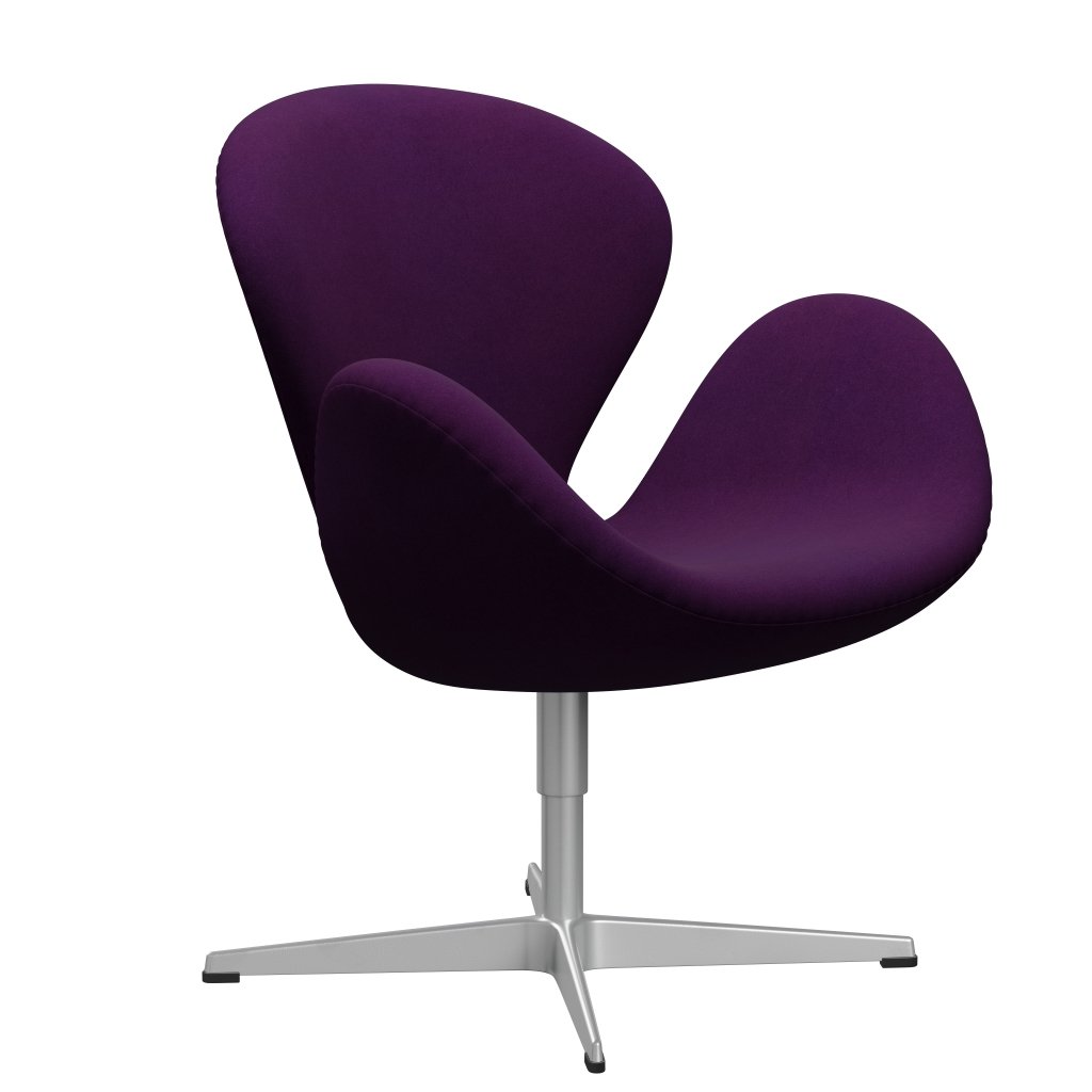 [product_category]-Fritz Hansen Swan Lounge Chair, Silver Grey/Divina Violet (696)-Fritz Hansen-3320-DIV696-SGBASE-FRI-2