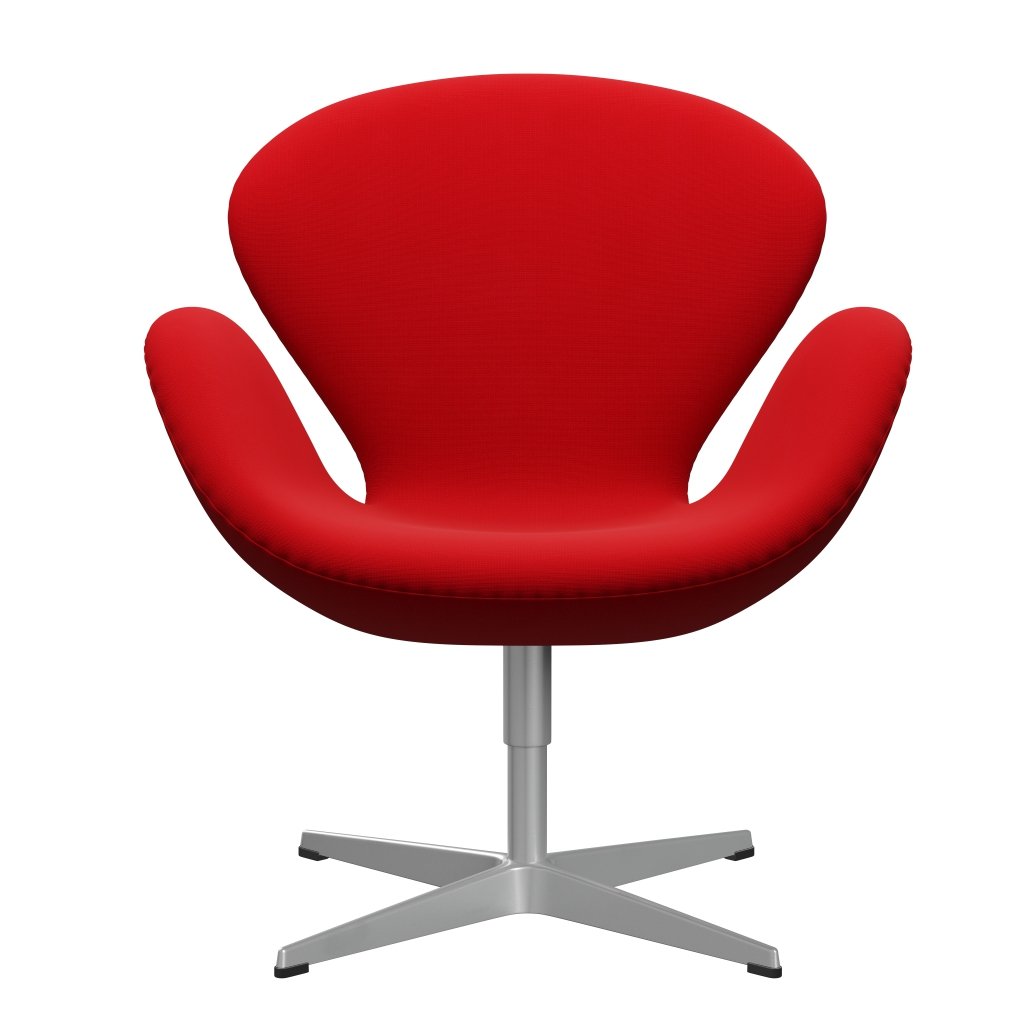 [product_category]-Fritz Hansen Swan Lounge Chair, Silver Grey/Fame Red (64119)-Fritz Hansen-3320-F64119-SGBASE-FRI-1