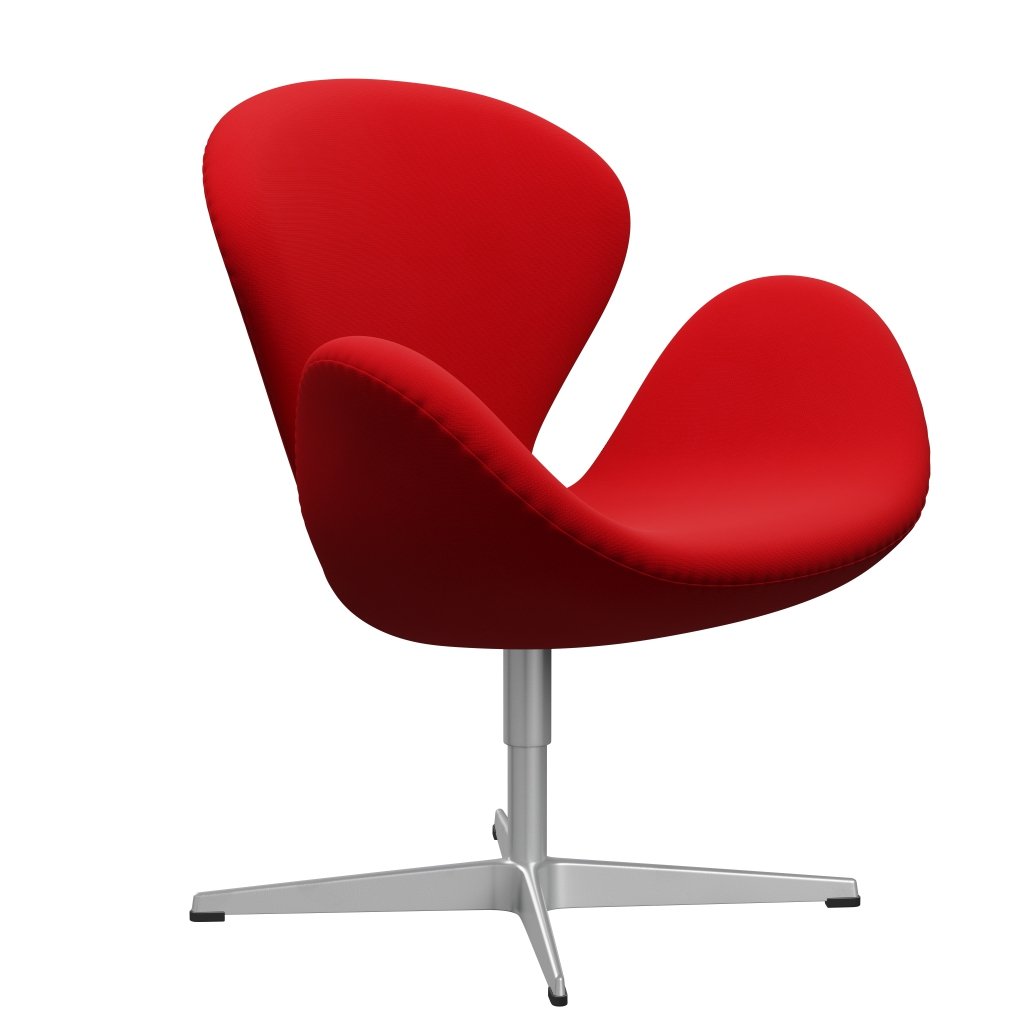 [product_category]-Fritz Hansen Swan Lounge Chair, Silver Grey/Fame Red (64119)-Fritz Hansen-3320-F64119-SGBASE-FRI-2
