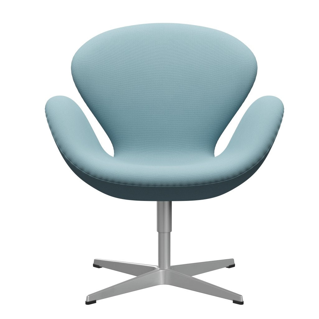 [product_category]-Fritz Hansen Swan Lounge Chair, Silver Grey/Fame Turquoise Light-Fritz Hansen-3320-F67068-SGBASE-FRI-1