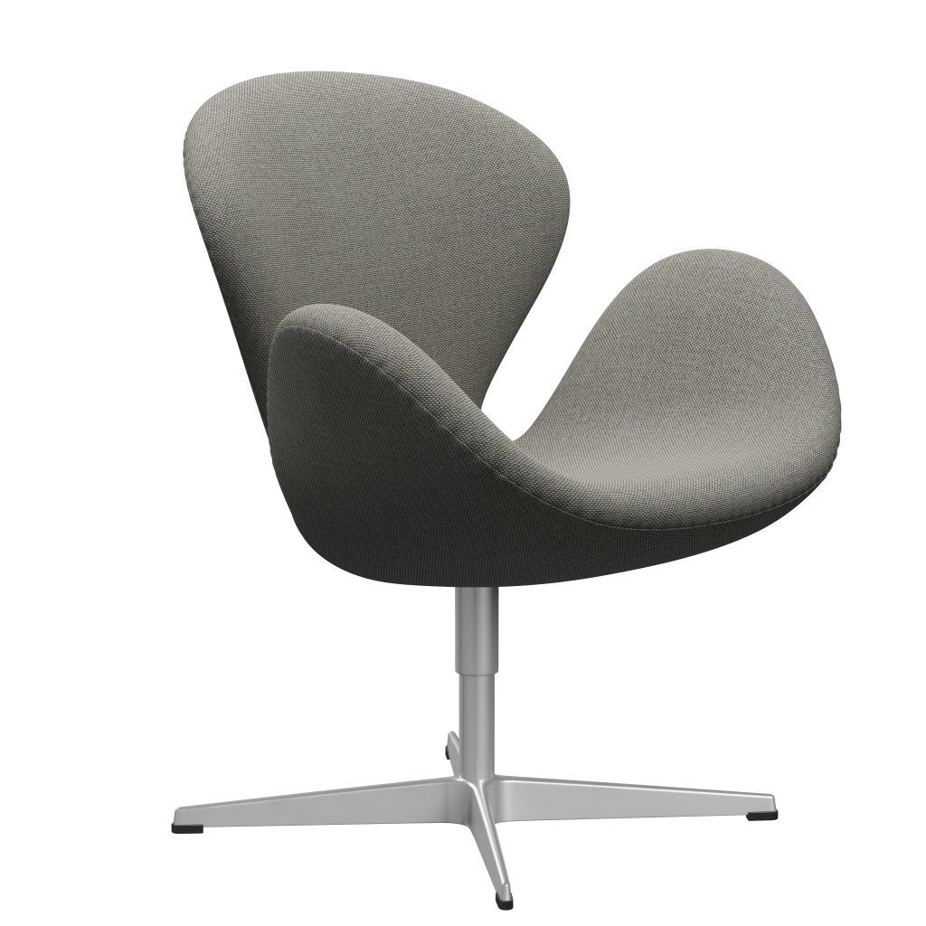 [product_category]-Fritz Hansen Swan Lounge Chair, Silver Grey/Re Wool Grey White/Uni-Fritz Hansen-3320-REW128-SGBASE-FRI-2