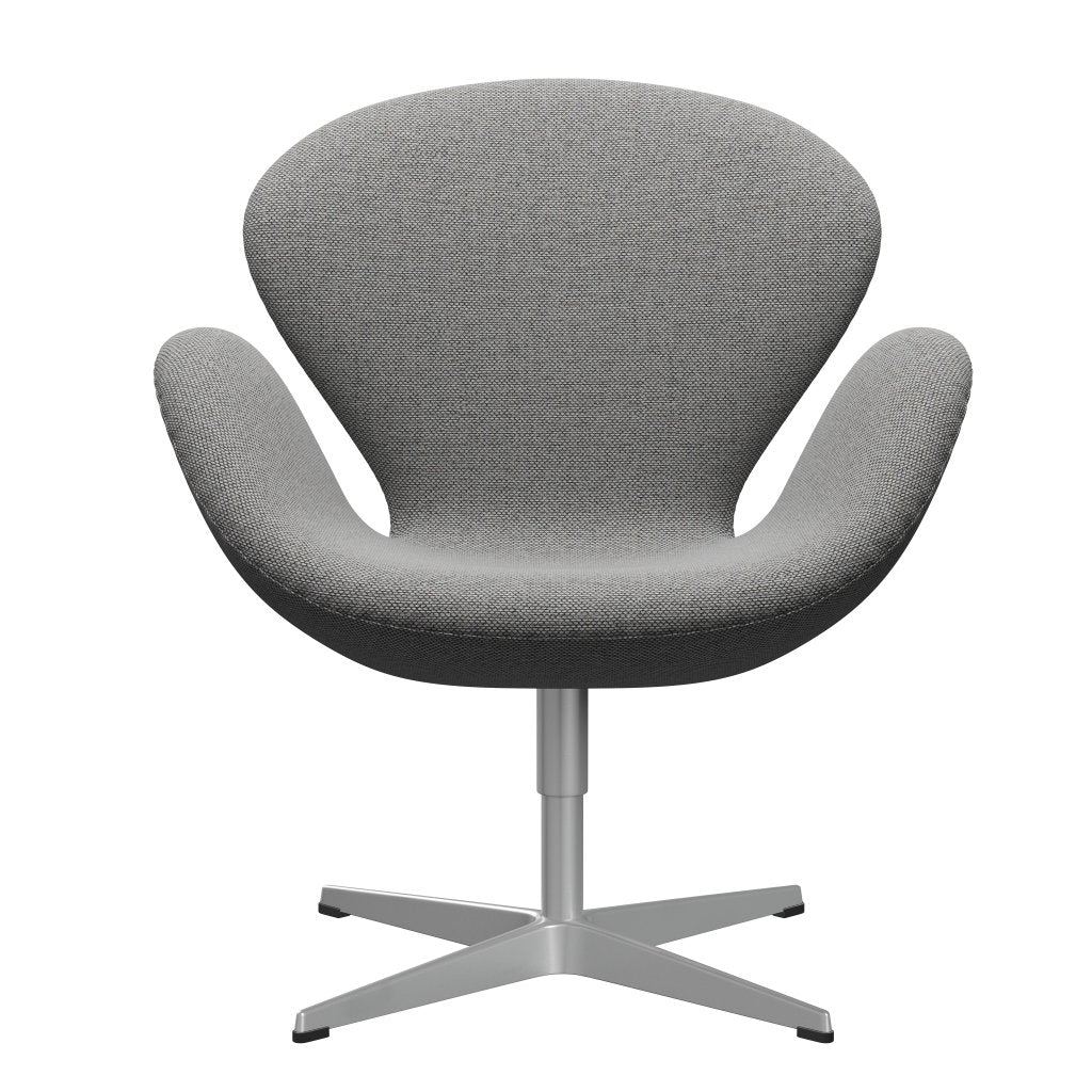 [product_category]-Fritz Hansen Swan Lounge Chair, Silver Grey/Re Wool Wool White/Natural-Fritz Hansen-3320-REW108-SGBASE-FRI-1