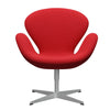  Swan™ Lounge Chair Silver Grey/Steelcut Neon Red