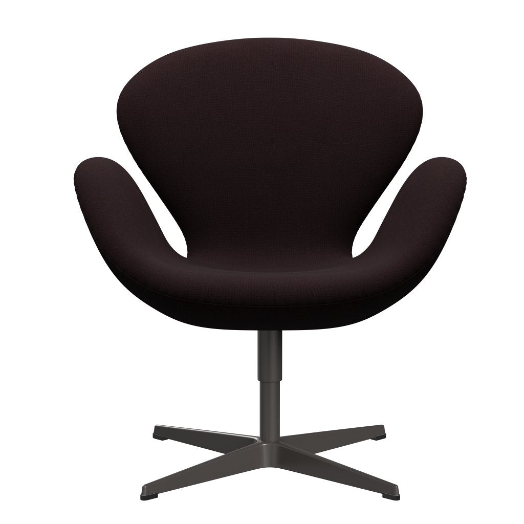 [product_category]-Fritz Hansen Swan Lounge Chair, Warm Graphite/Christianshavn Dark Red Uni-Fritz Hansen-3320-CH1142-WGBASE-FRI-1