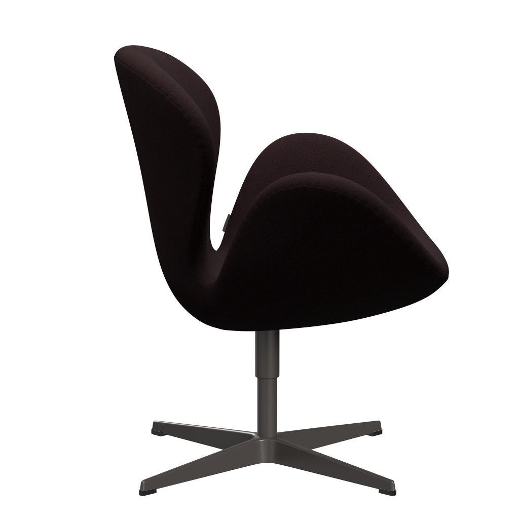 [product_category]-Fritz Hansen Swan Lounge Chair, Warm Graphite/Christianshavn Dark Red Uni-Fritz Hansen-3320-CH1142-WGBASE-FRI-3