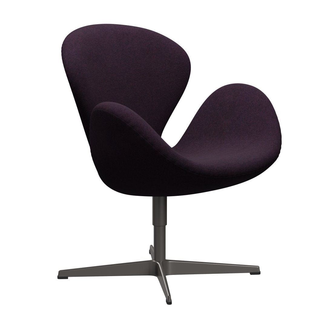 [product_category]-Fritz Hansen Swan Lounge Chair, Warm Graphite/Divina Md Aubergine-Fritz Hansen-3320-DMD683-WGBASE-FRI-2