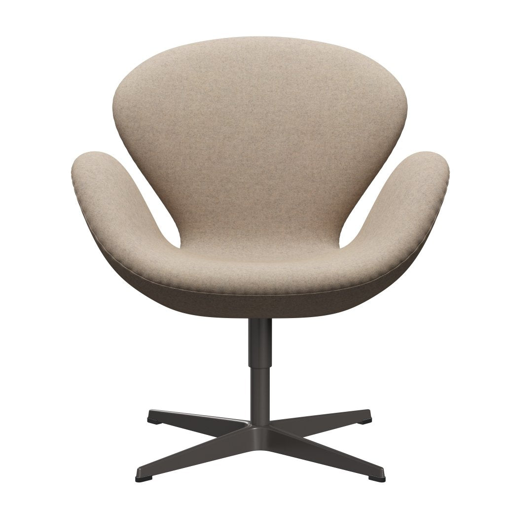 [product_category]-Fritz Hansen Swan Lounge Chair, Warm Graphite/Divina Md Sandfarben-Fritz Hansen-3320-DMD213-WGBASE-FRI-1