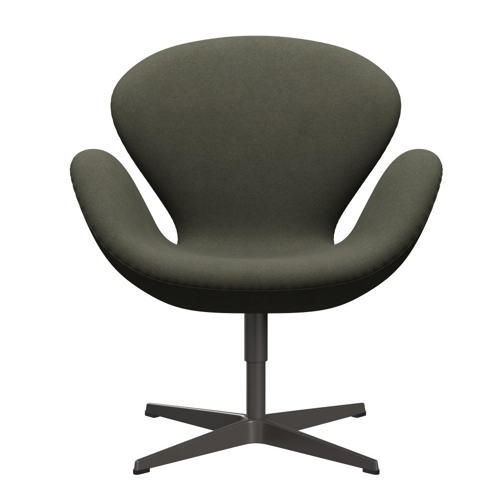 [product_category]-Fritz Hansen Swan Lounge Chair, Warm Graphite/Divina Military Green-Fritz Hansen-3320-DIV944-WGBASE-FRI-1
