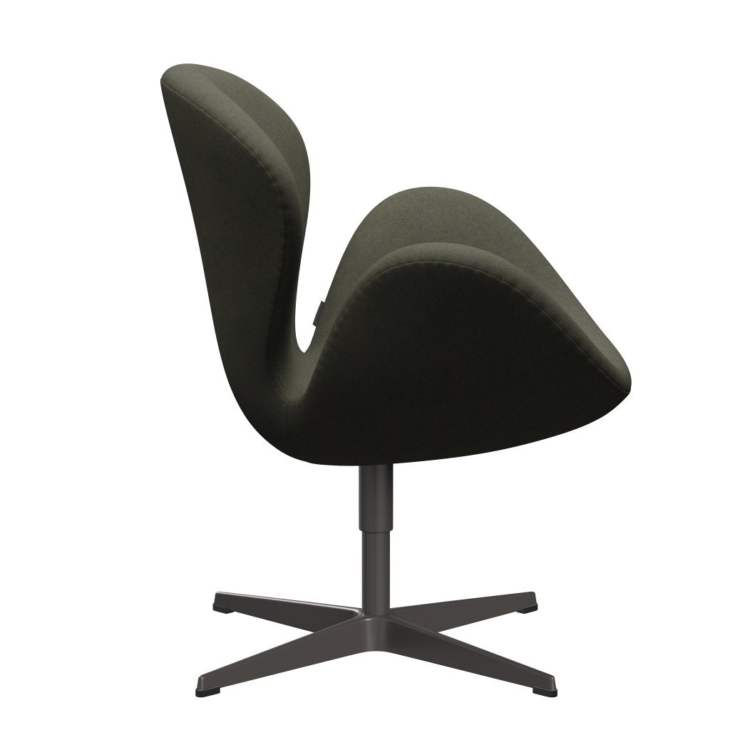 [product_category]-Fritz Hansen Swan Lounge Chair, Warm Graphite/Divina Military Green-Fritz Hansen-3320-DIV944-WGBASE-FRI-3