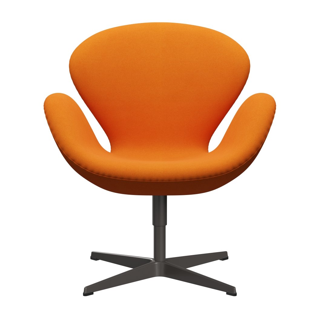 [product_category]-Fritz Hansen Swan Lounge Chair, Warm Graphite/Divina Orange (444)-Fritz Hansen-3320-DIV444-WGBASE-FRI-1