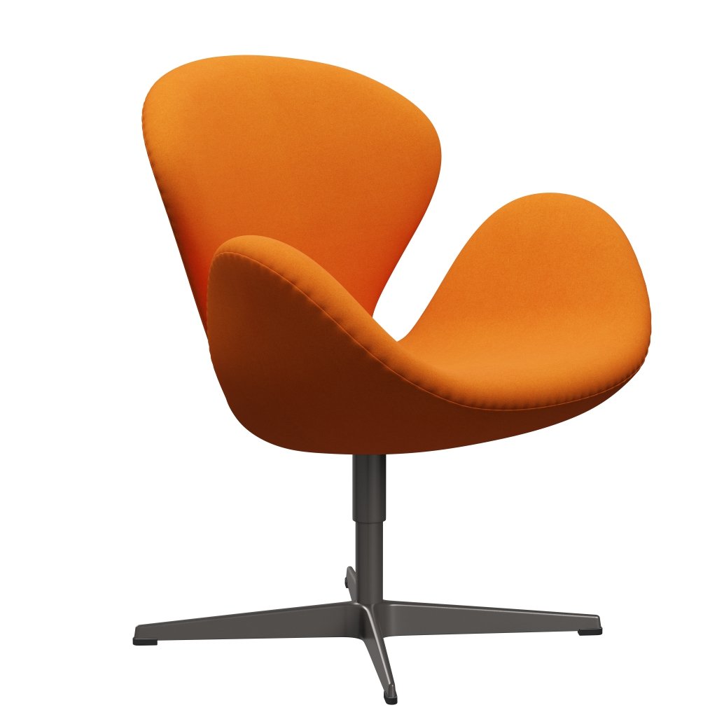 [product_category]-Fritz Hansen Swan Lounge Chair, Warm Graphite/Divina Orange (444)-Fritz Hansen-3320-DIV444-WGBASE-FRI-2