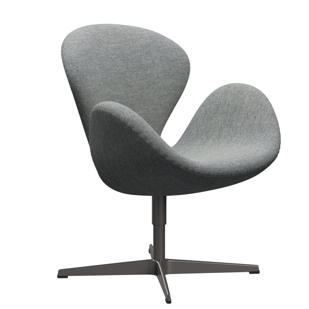 [product_category]-Fritz Hansen Swan Lounge Chair, Warm Graphite/Hallingdal White Grey-Fritz Hansen-3320-HAL116-WGBASE-FRI-2