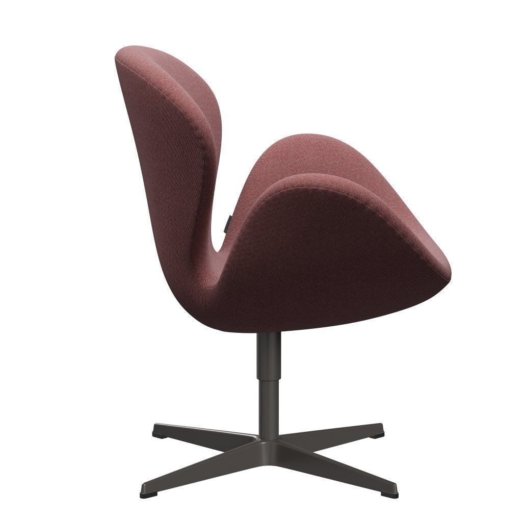 [product_category]-Fritz Hansen Swan Lounge Chair, Warm Graphite/Rime Dark Red/White-Fritz Hansen-3320-RIM541-WGBASE-FRI-3
